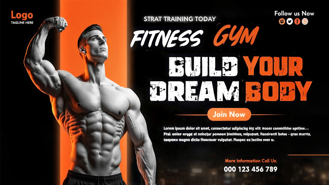 professional posts designs in Adobe photoshop